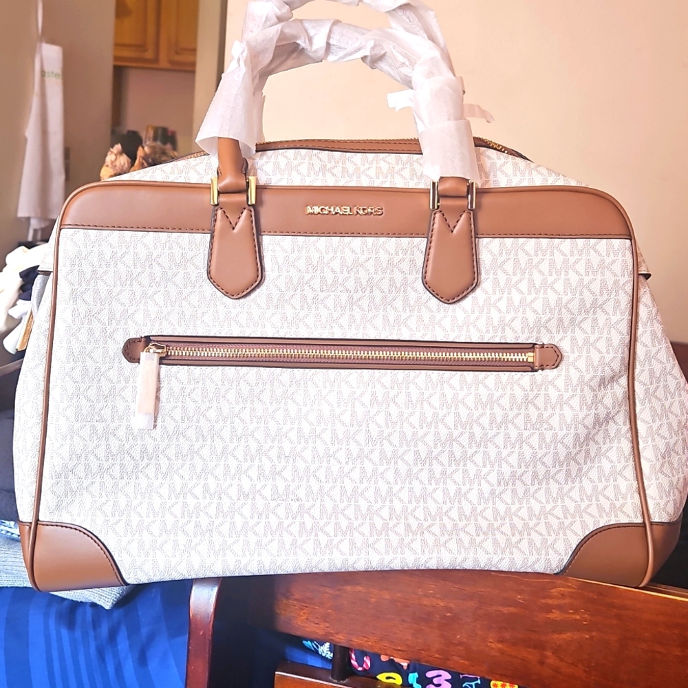 Michael Kors Jet Set Travel Extra-Large Signature Logo Weekender Bag